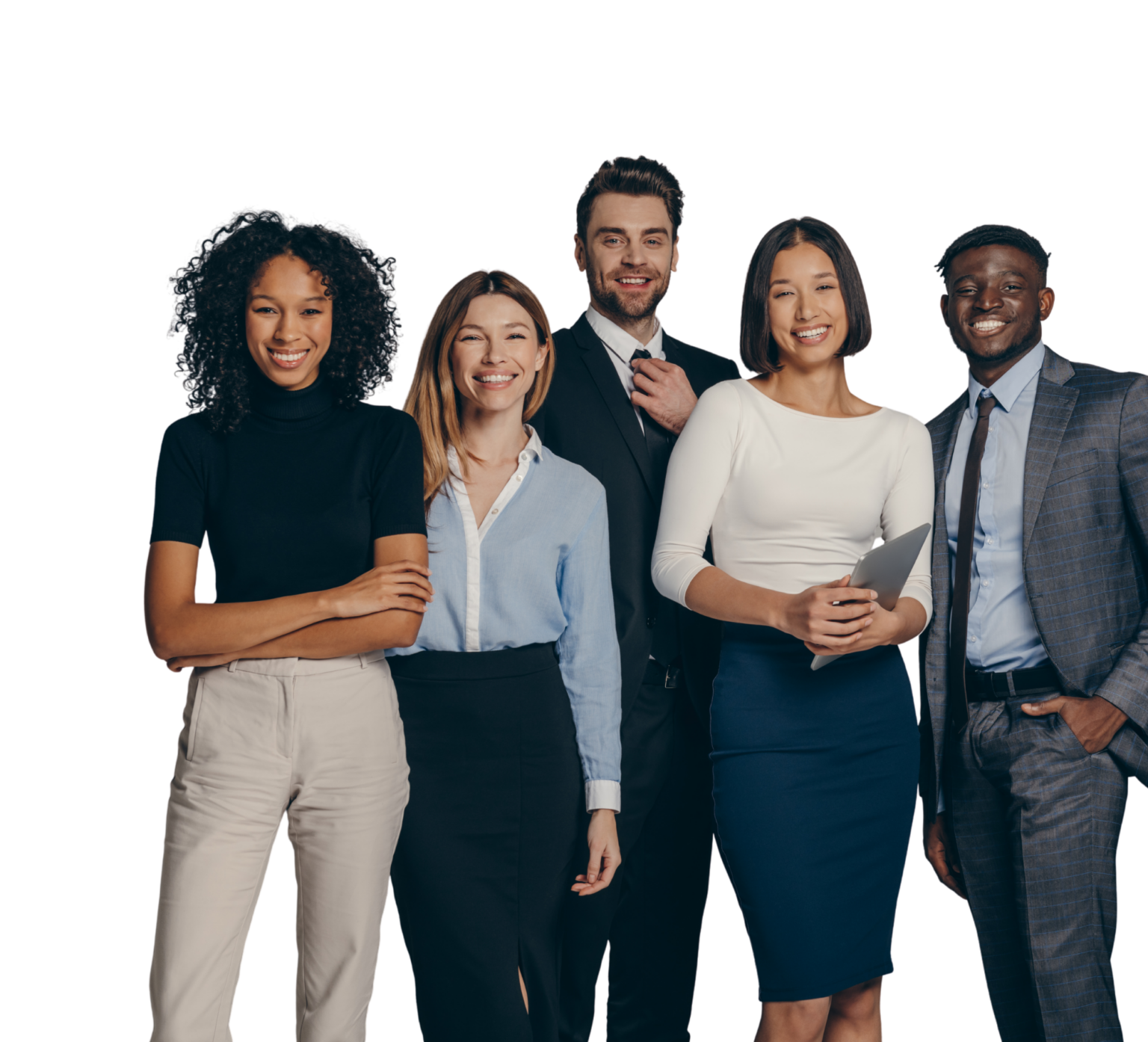 Smiling group of business executives